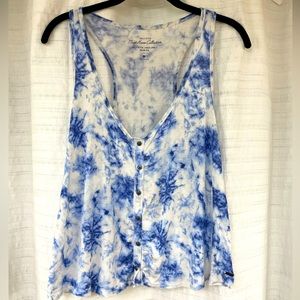 Hollister Tie-Dye Racerback Tank top size L